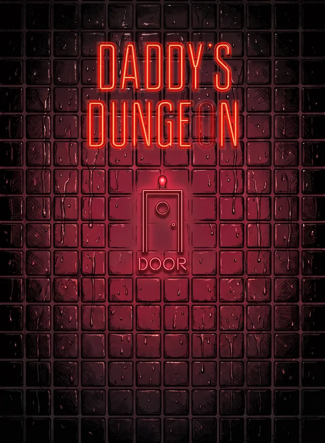 The Door deck card back — a red-lit cubicle door