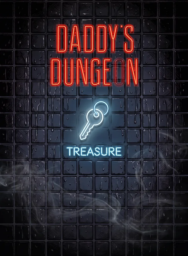 The Treasure deck card back — a key on dark cedar