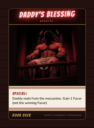 Daddy's Blessing, a special card from the Door deck of Daddy’s Dungeon: Bathhouse