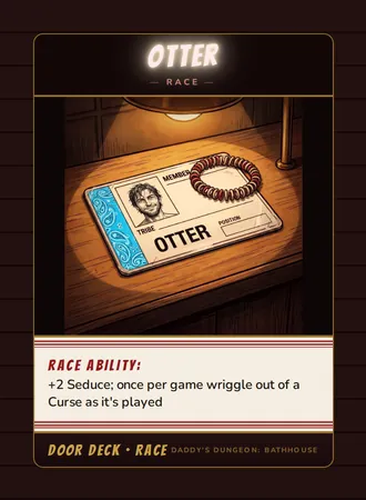 Otter, a race card from the Door deck of Daddy’s Dungeon: Bathhouse